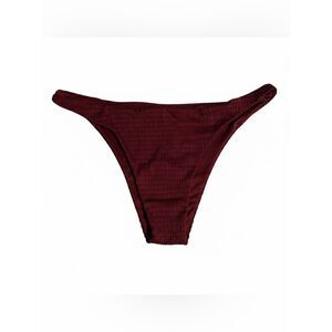 NWT Tilly’s Full Tilt Textured Burgundy Smocked Bikini Bottoms Size XL